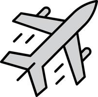 Airplane Line Filled Icon vector