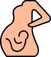 Obstetrics Line Filled Icon vector