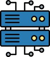 Database Architecture Line Filled Icon vector