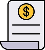 Pay Bill Line Filled Icon vector