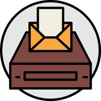 Project Inbox Line Filled Icon vector