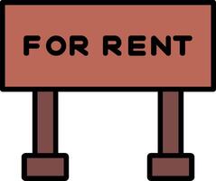 For Rent Line Filled Icon vector