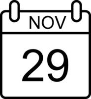 November Line Icon vector