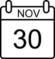 November Line Icon vector