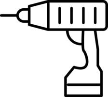 Drill Line Icon vector