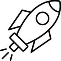 Space Ship Line Icon vector