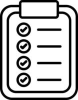 Checklist Line Icon vector