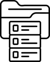 Folder Line Icon vector