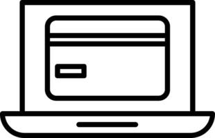 Online Payment Line Icon vector