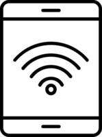 Wifi Signal Line Icon vector