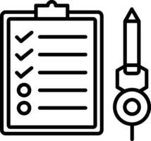 Check List Line Icon vector