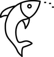 Fish Line Icon vector