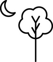 Tree Line Icon vector