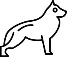Dog Line Icon vector