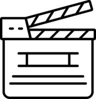 Clapperboard Line Icon vector