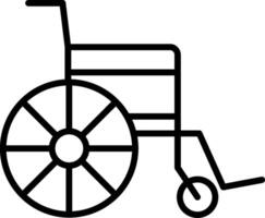 Wheelchair Line Icon vector