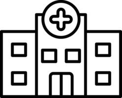 Hospital Line Icon vector