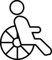 Disability Line Icon vector