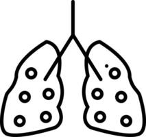 Pulmonology Line Icon vector