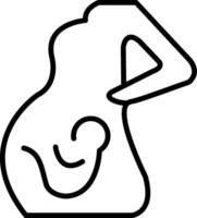 Obstetrics Line Icon vector