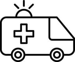 Ambulance Line Icon vector