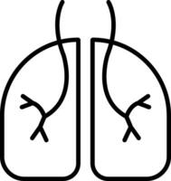 Pulmonology Line Icon vector