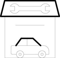 Garage Line Icon vector