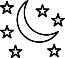 Moon Line Icon vector