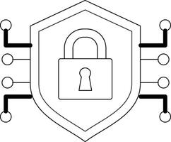 Encrypted Line Icon vector