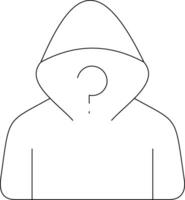 Anonymity Line Icon vector