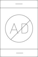 Ad Blocker Line Icon vector