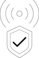 icono de línea de señal wifi vector