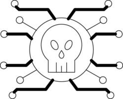 Cyber Attack Line Icon vector