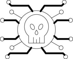 Cyber Attack Line Icon vector