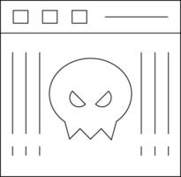 Malware Line Icon vector