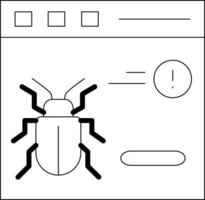 icono de línea de virus vector