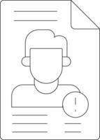 Personal Informsation Line Icon vector