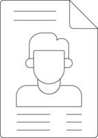 User Profile Line Icon vector