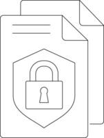 Privacy Policy Line Icon vector