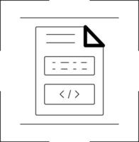 documento escanear línea icono vector