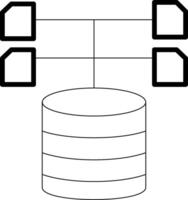 icono de línea de recopilación de datos vector