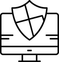 Protection Line Icon vector