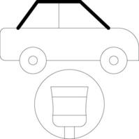 Car Painting Line Icon vector