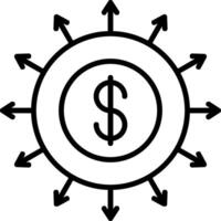 Budget Spending Line Icon vector