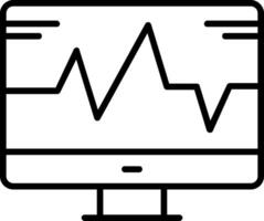 System Monitoring Line Icon vector