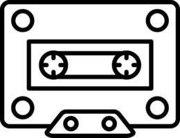 Cassette Line Icon vector