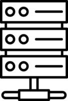 Server Rack Line Icon vector