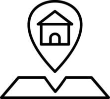 Location Line Icon vector