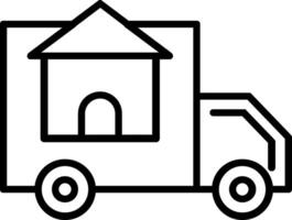 Moving Service Line Icon vector