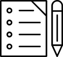 Contract Paper Line Icon vector